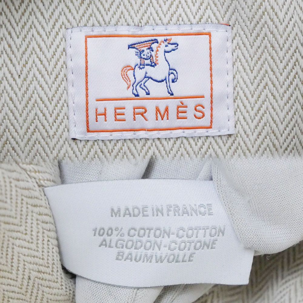 Hermes Brid-a-brac GM Gabriel Gripere Bleu Nattier Toile Ash Silver Pouch — view 9