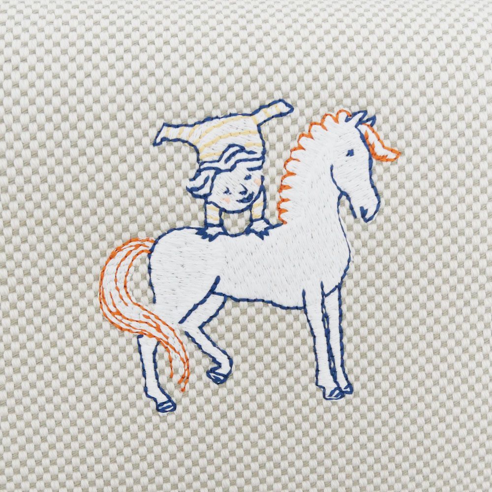 Hermes Brid-a-brac GM Gabriel Gripere Bleu Nattier Toile Ash Silver Pouch — view 7