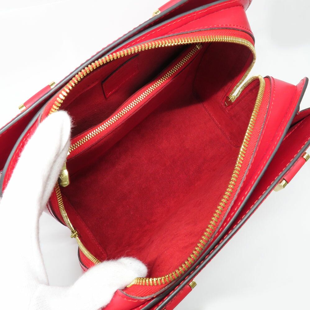 Louis Vuitton Pont Neuf Epi Castilian Red Handbag Gold — view 5