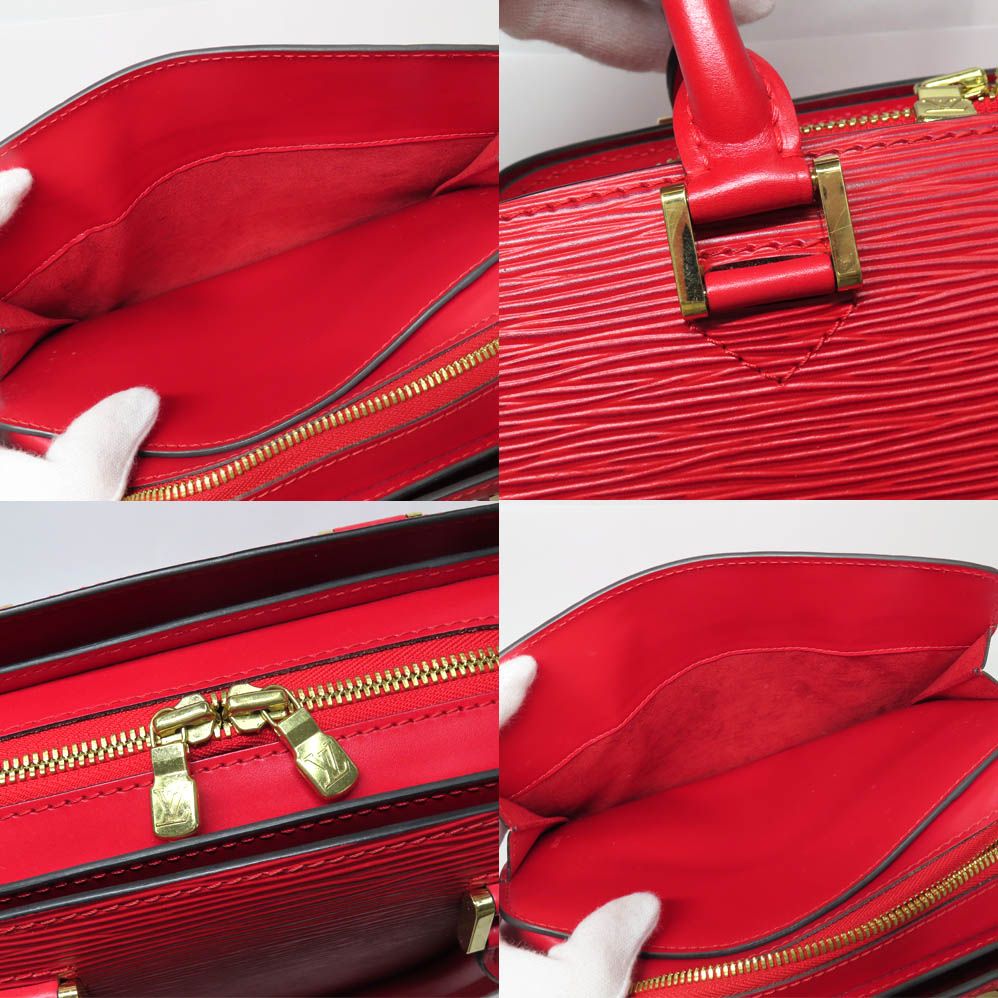 Louis Vuitton Pont Neuf Epi Castilian Red Handbag Gold — view 8