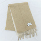 Loewe Scarf Anagram Ivory Beige Wool Cashmere Bicolor — view 4