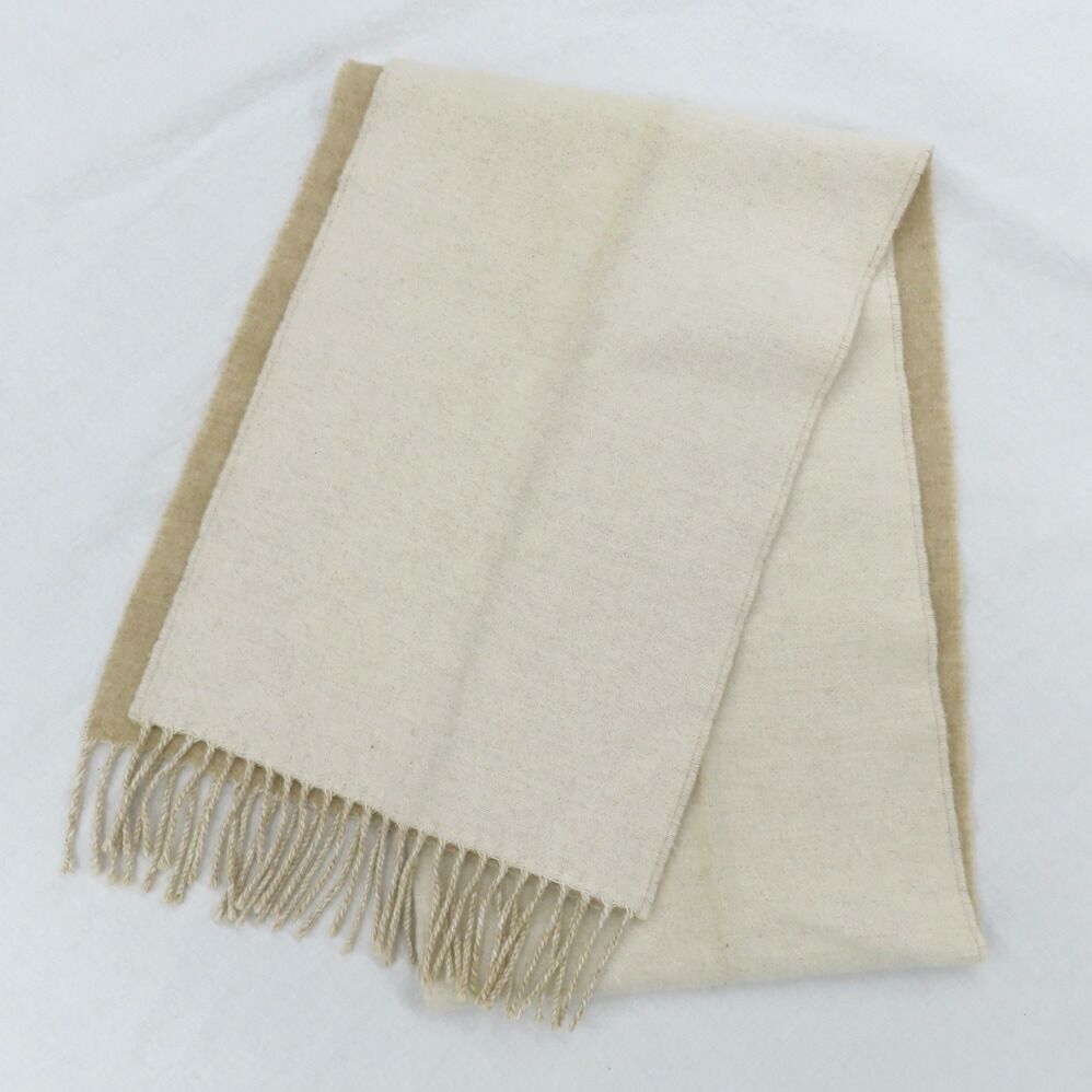 Loewe Scarf Anagram Ivory Beige Wool Cashmere Bicolor — view 2