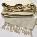 Loewe Scarf Anagram Ivory Beige Wool Cashmere Bicolor — view 9