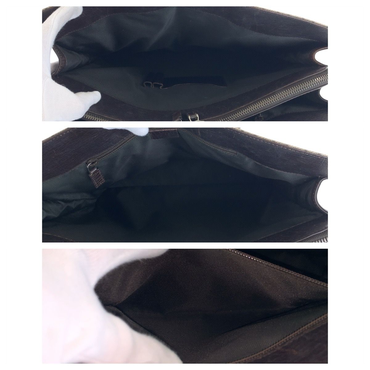 Gucci GG Supreme Canvas Leather Business Bag Handbag — view 5