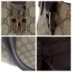 Gucci GG Supreme Canvas Leather Business Bag Handbag — view 4