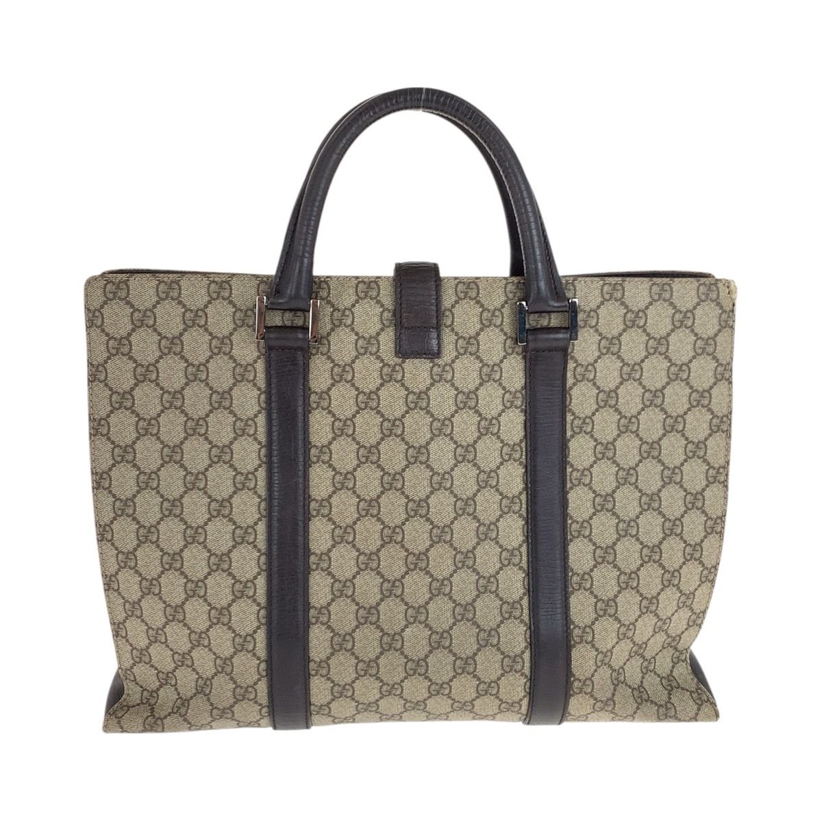 Gucci GG Supreme Canvas Leather Business Bag Handbag — view 2