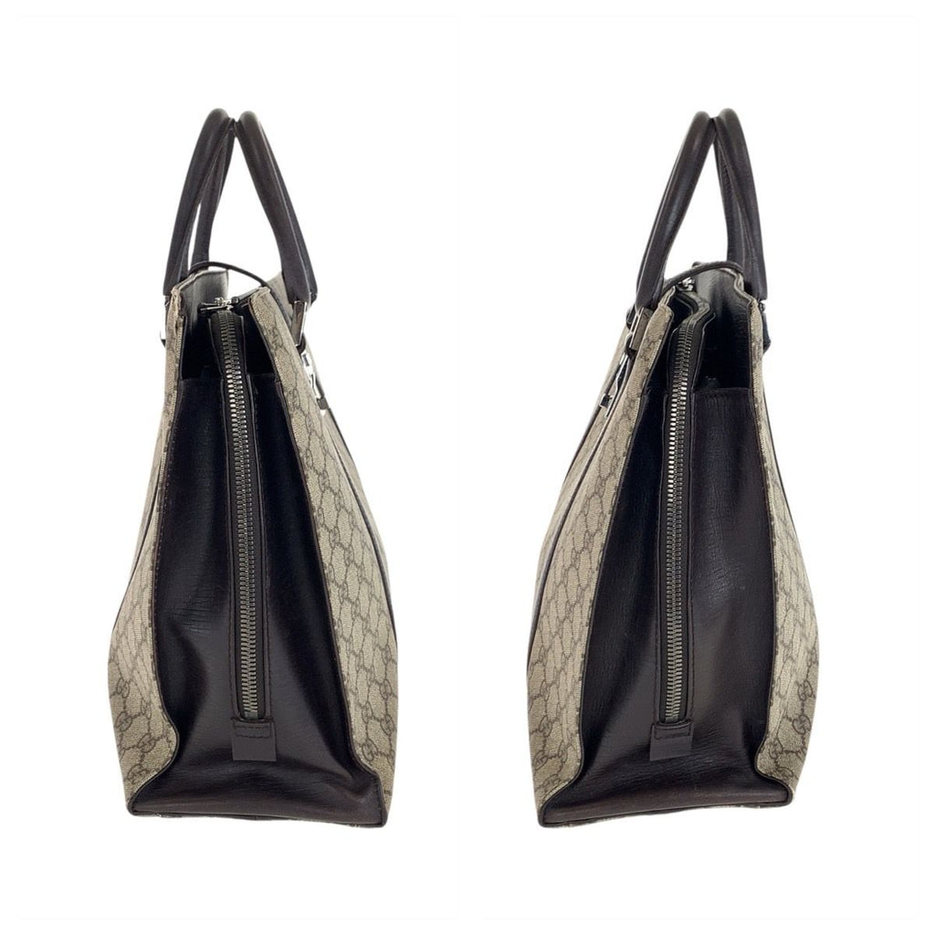 Gucci GG Supreme Canvas Leather Business Bag Handbag — view 8
