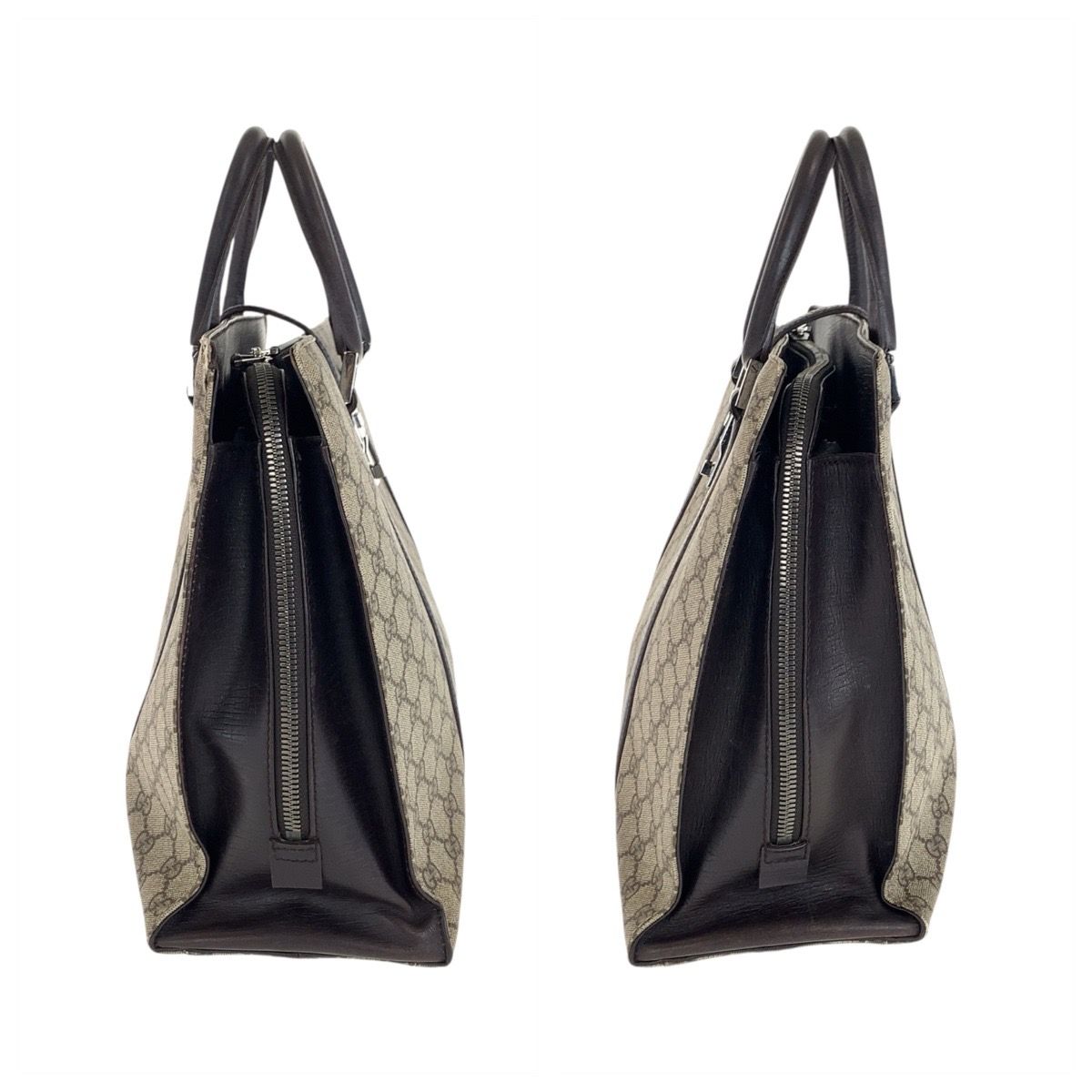 Gucci GG Supreme Canvas Leather Business Bag Handbag — view 8