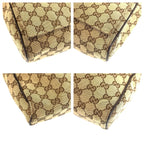Gucci Beige Brown Silver GG Canvas Leather Shoulder Bag — view 3