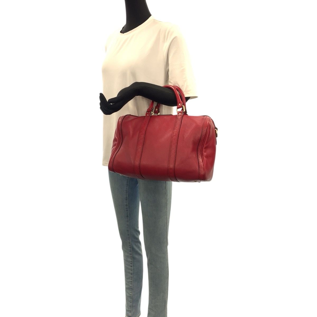 Gucci Micro Guccissima Red Gold Leather Mini Boston Bag 2-Way — view 6