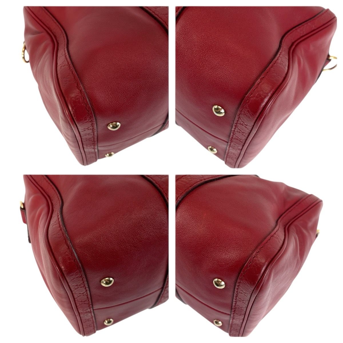 Gucci Micro Guccissima Red Gold Leather Mini Boston Bag 2-Way — view 3