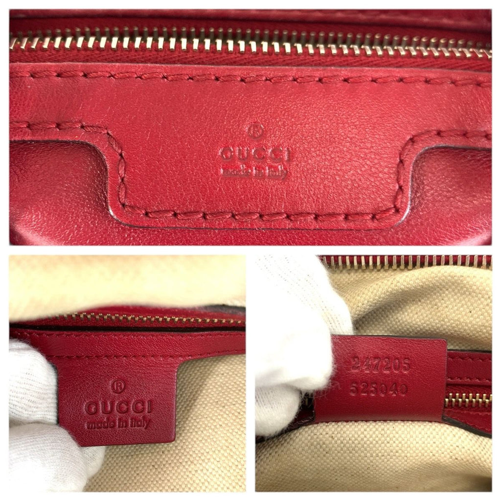 Gucci Micro Guccissima Red Gold Leather Mini Boston Bag 2-Way — view 5