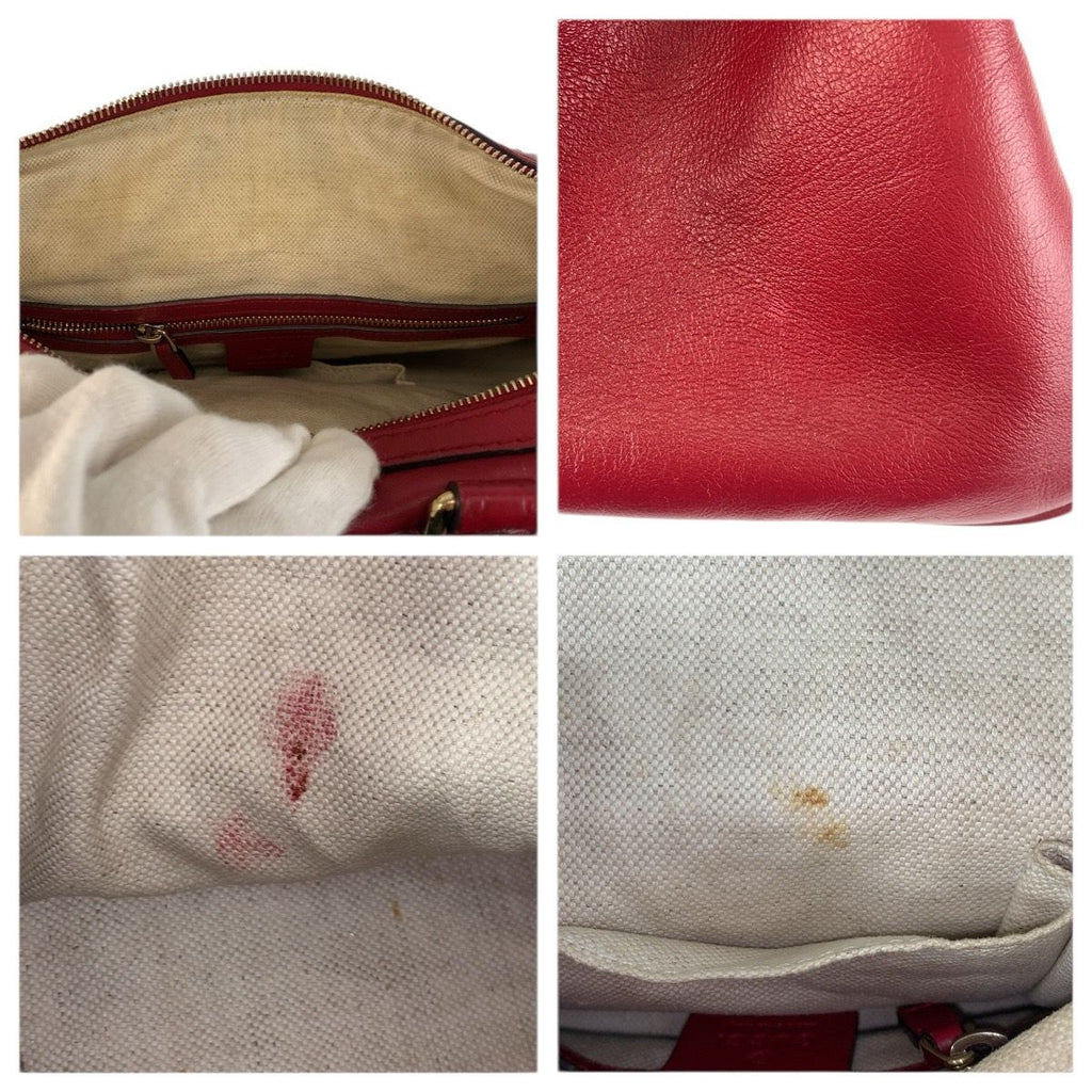 Gucci Micro Guccissima Red Gold Leather Mini Boston Bag 2-Way — view 4