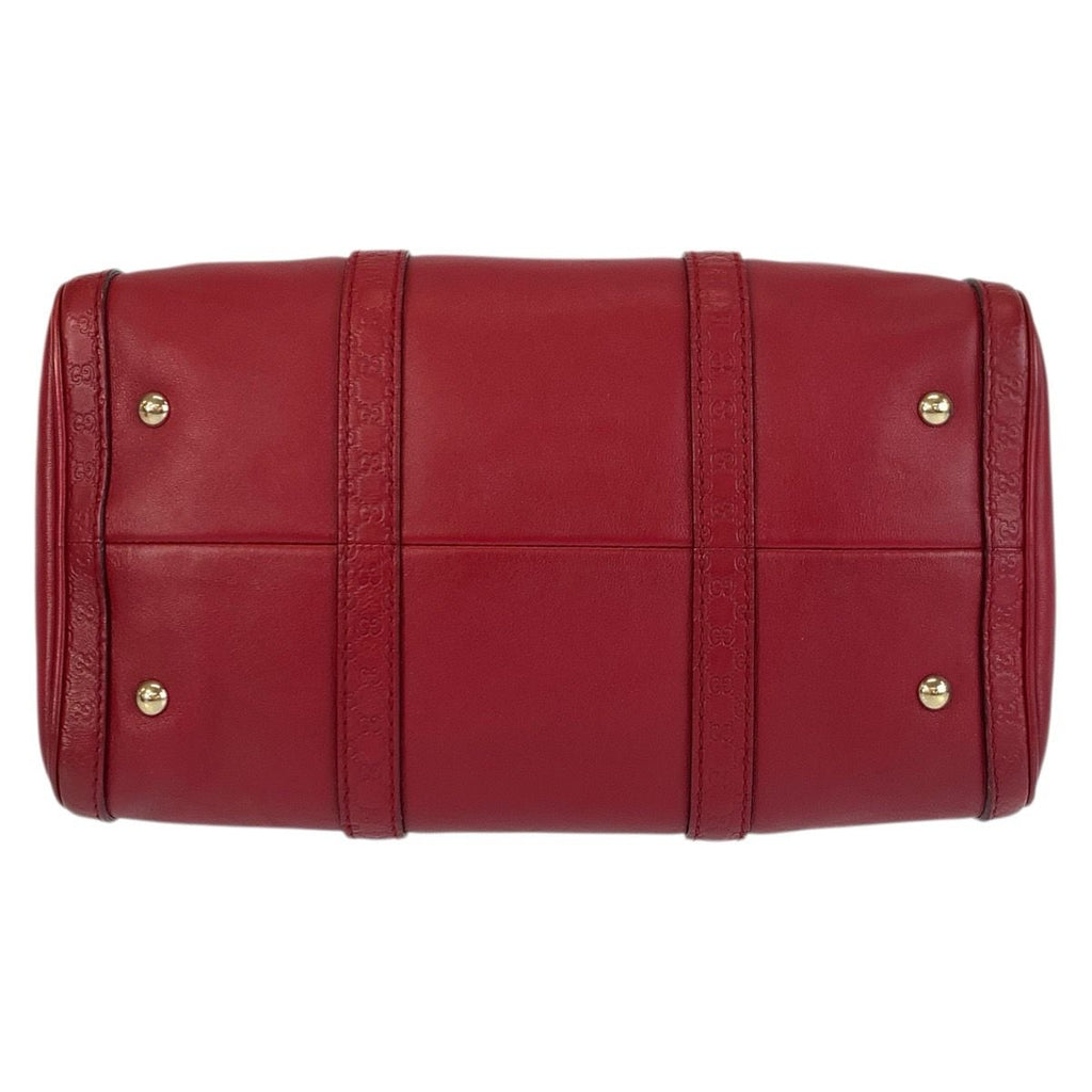 Gucci Micro Guccissima Red Gold Leather Mini Boston Bag 2-Way — view 9