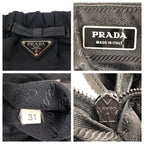 Prada Tessuto Black Nylon Leather Tote — view 4