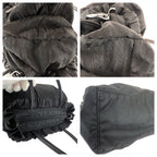Prada Tessuto Black Nylon Leather Tote — view 5
