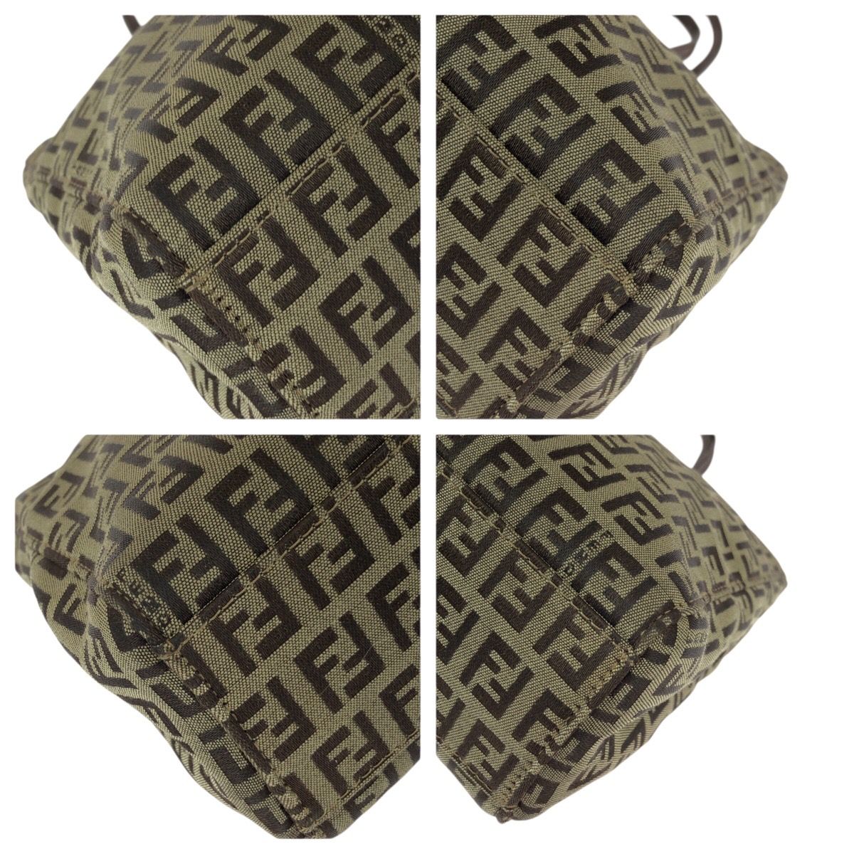 Fendi Vintage Zucchino Beige Brown Canvas Leather Mini Tote — view 3