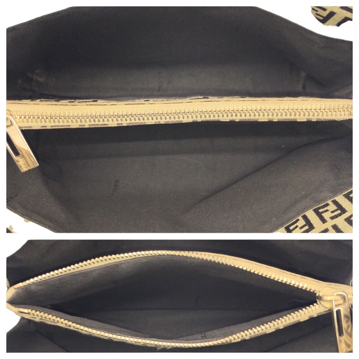 Fendi Vintage Zucchino Beige Brown Canvas Leather Mini Tote — view 8