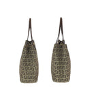 Fendi Vintage Zucchino Beige Brown Canvas Leather Mini Tote — view 7