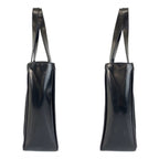 Prada Tessuto Black Silver Nylon Leather Handbag — view 7