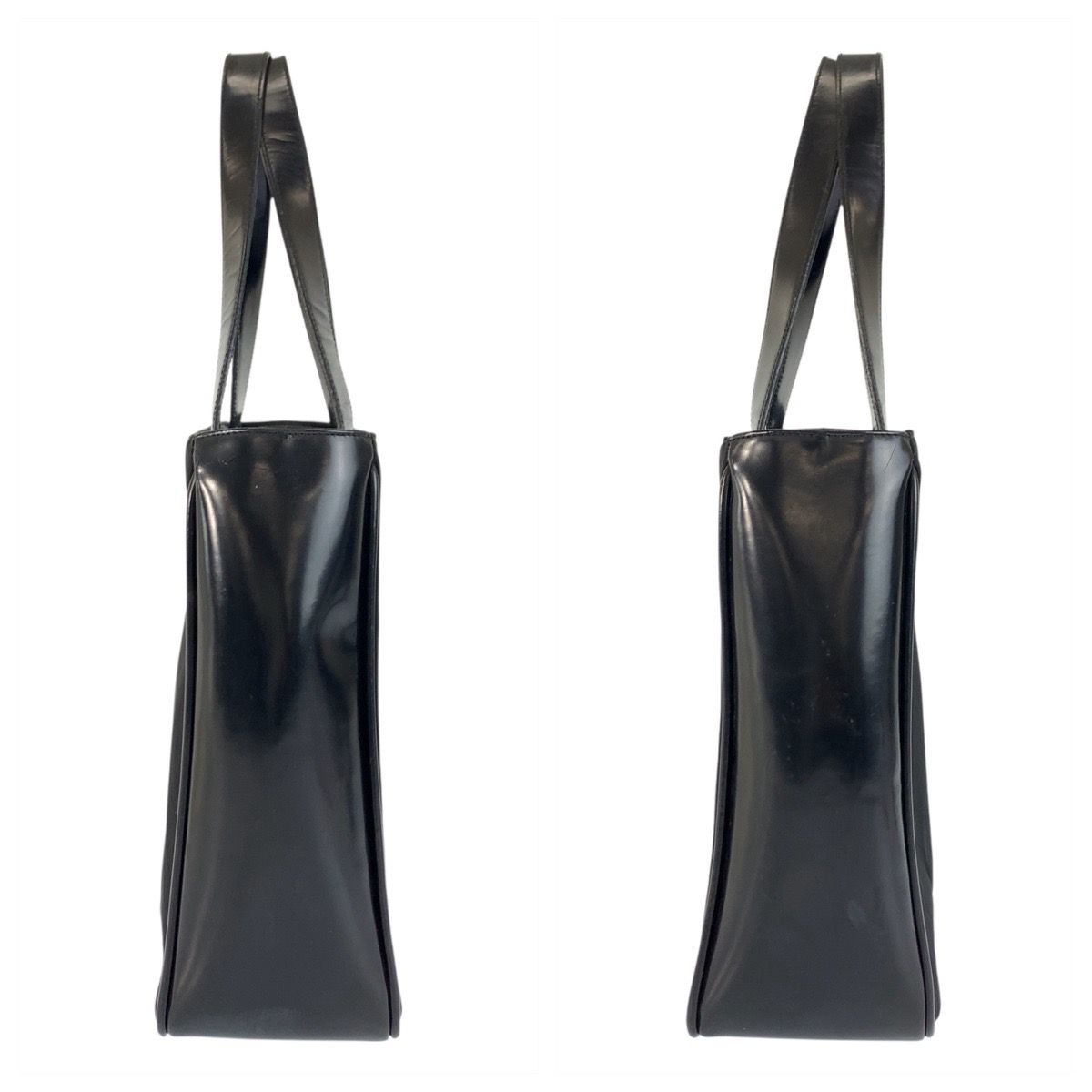 Prada Tessuto Black Silver Nylon Leather Handbag — view 7