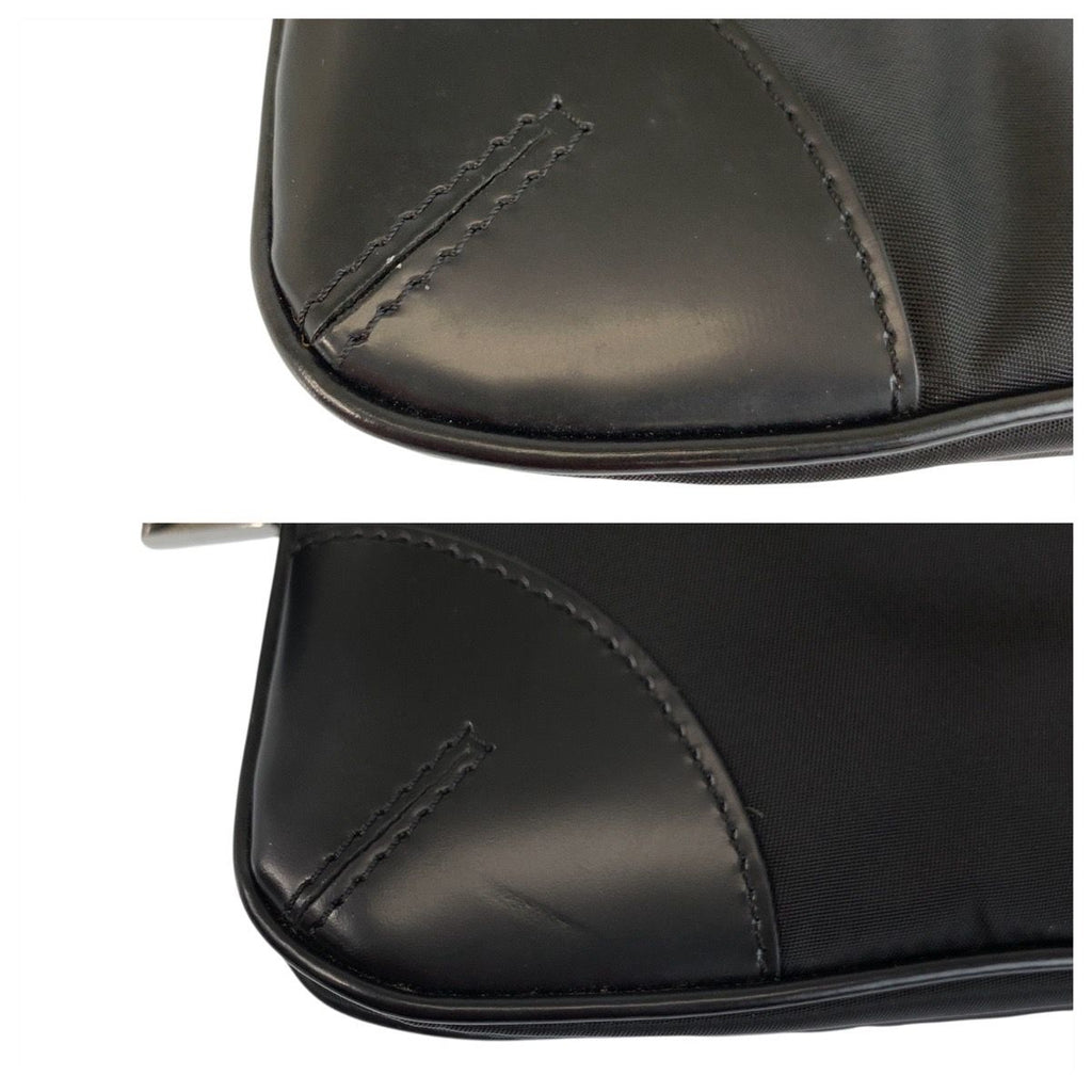 Prada Tessuto Black Nylon Leather Belt Bag — view 5