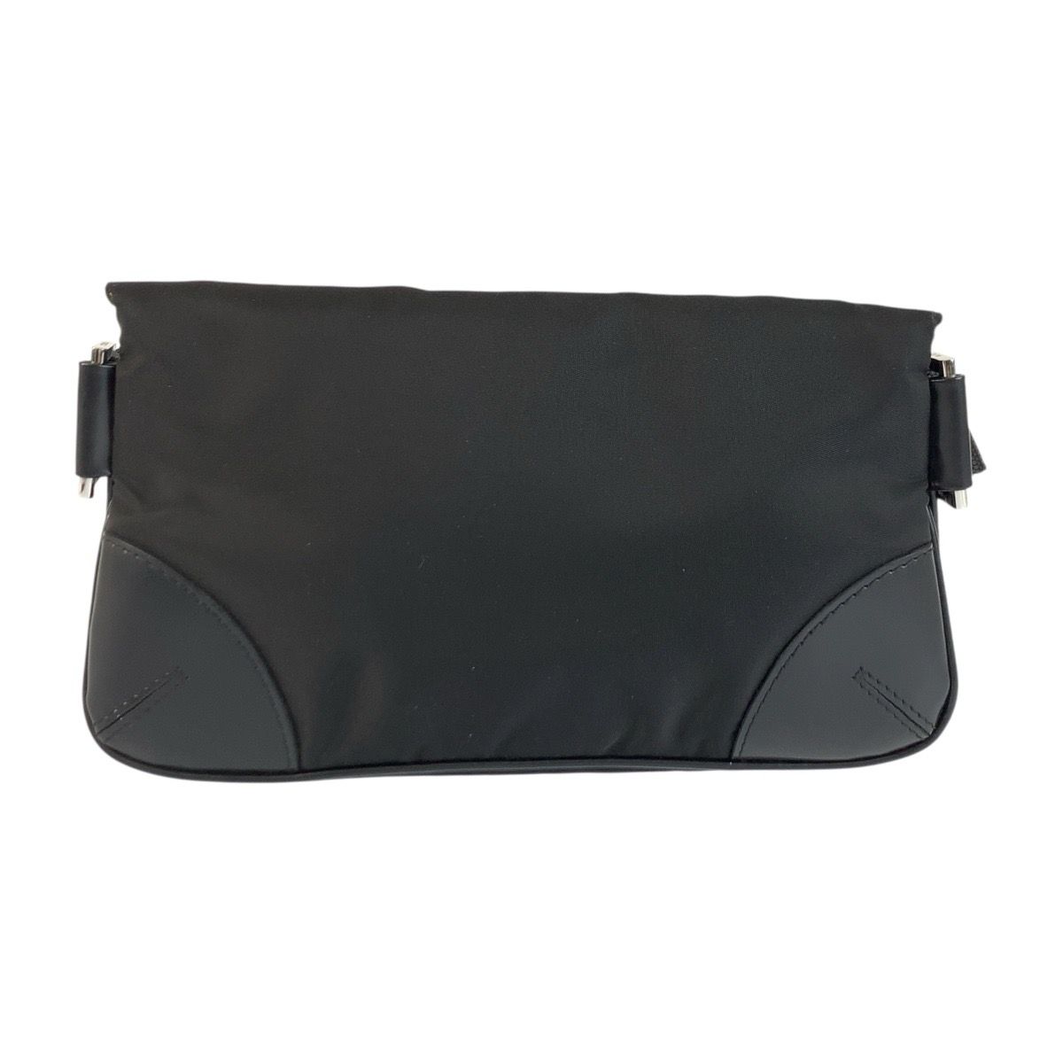 Prada Tessuto Black Nylon Leather Belt Bag — view 2
