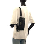 Prada Tessuto Black Nylon Leather Belt Bag — view 6