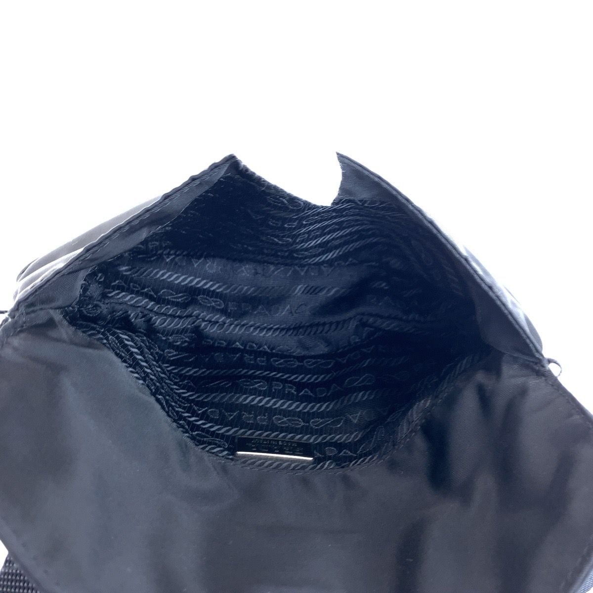 Prada Tessuto Black Nylon Leather Belt Bag — view 8