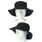 Hermes Black Silk Bucket Hat Noir — view 8