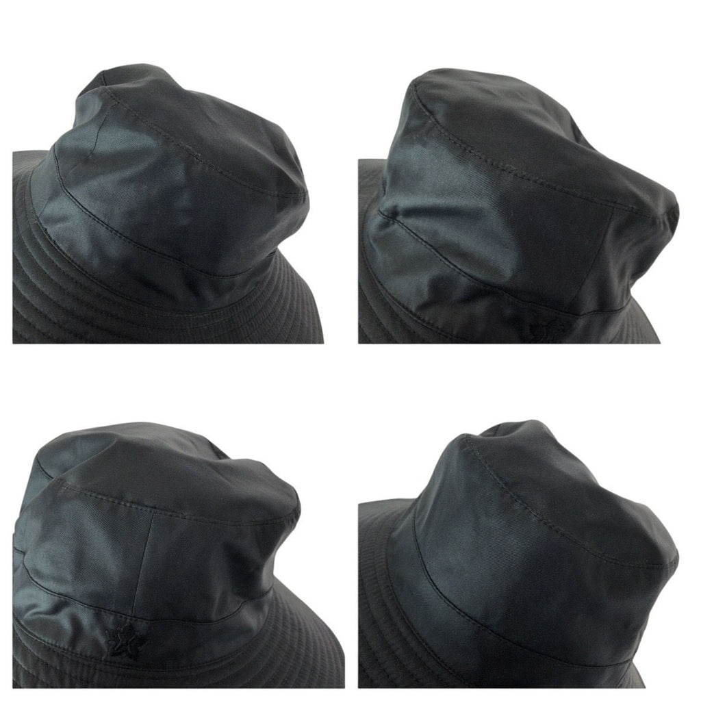 Hermes Black Silk Bucket Hat Noir — view 6