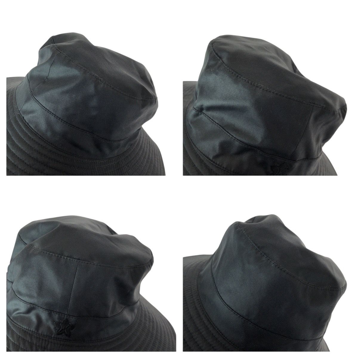 Hermes Black Silk Bucket Hat Noir — view 6