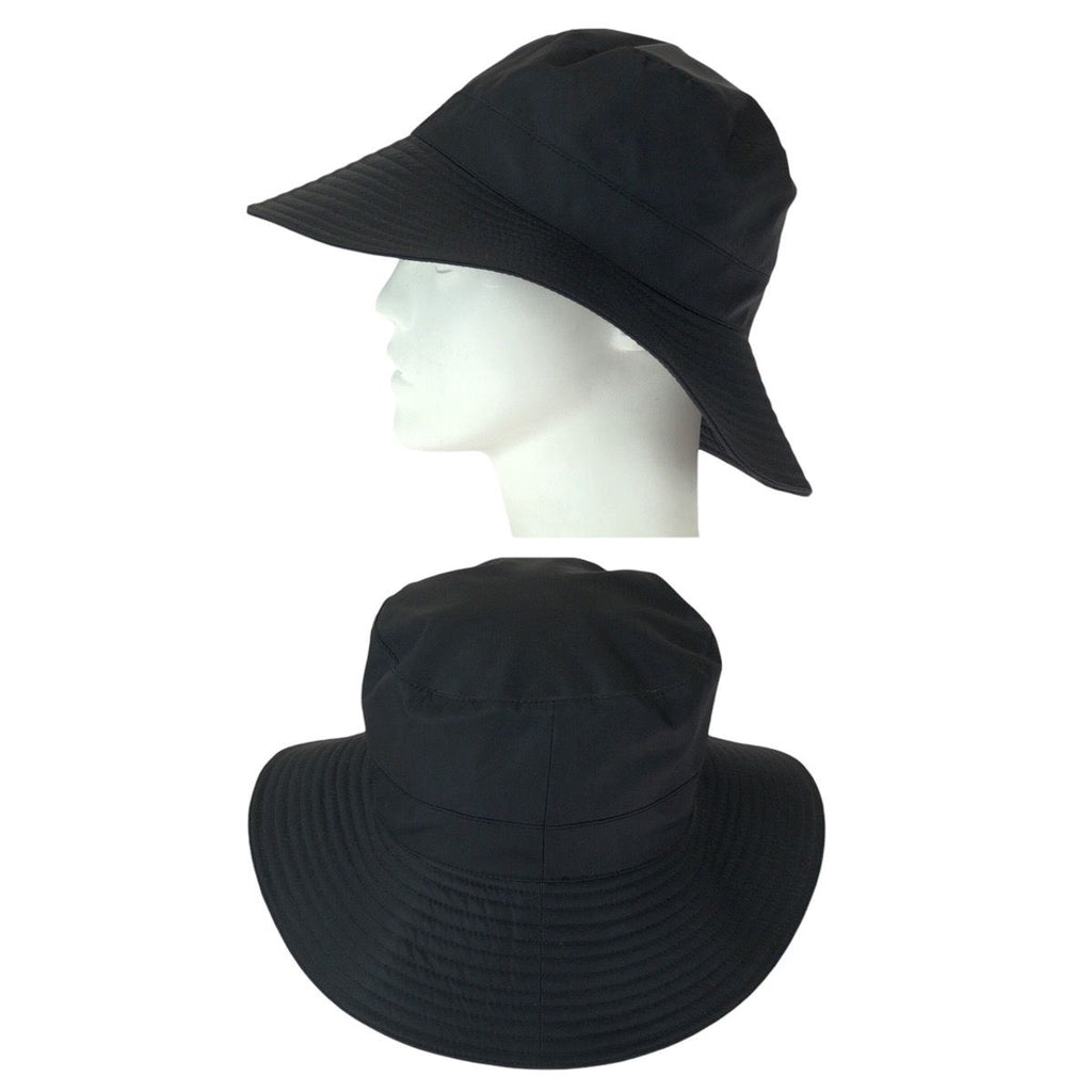 Hermes Black Silk Bucket Hat Noir — view 9