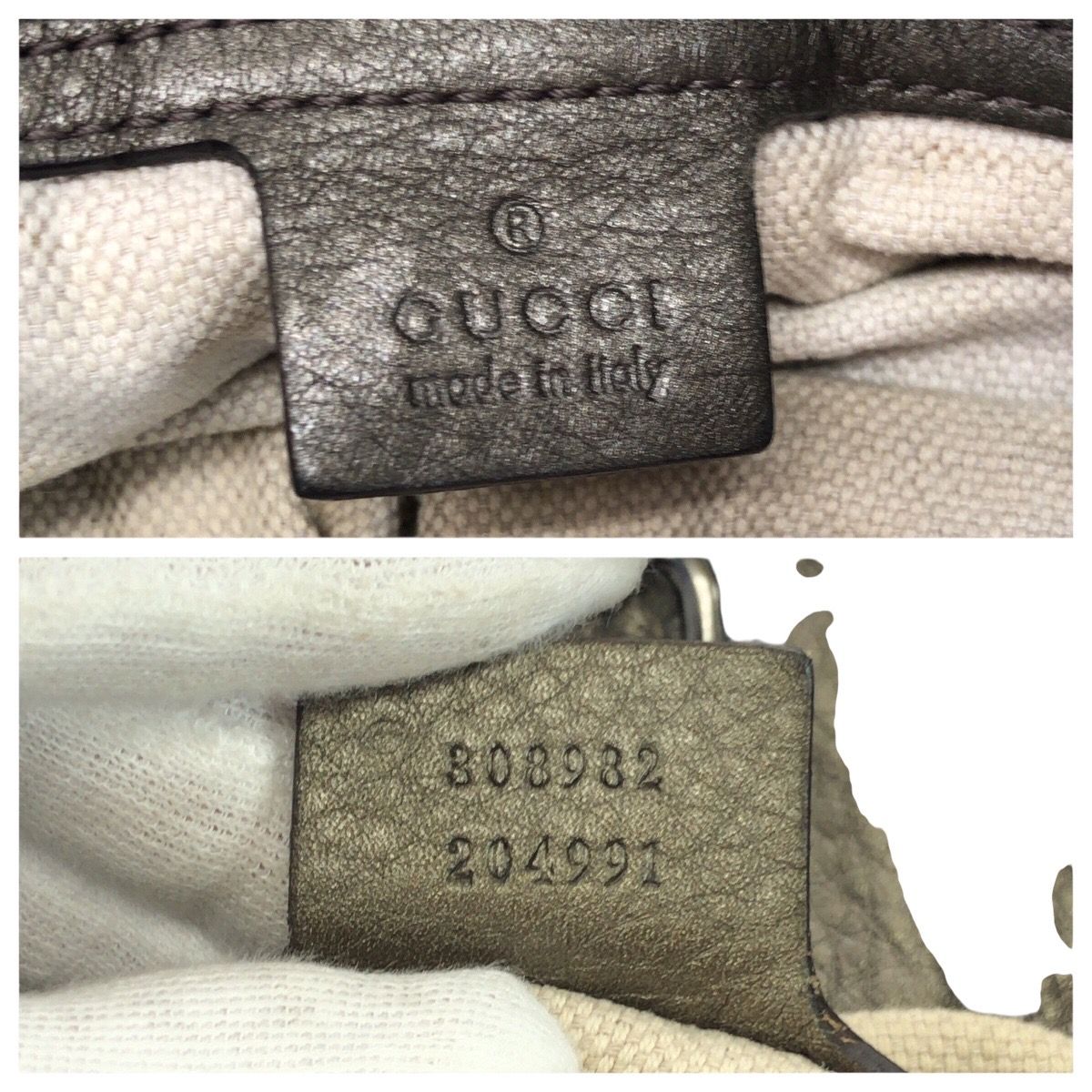 Gucci Soho Tassel Gray Gunmetal Leather Chain Shoulder Bag Tote — view 4