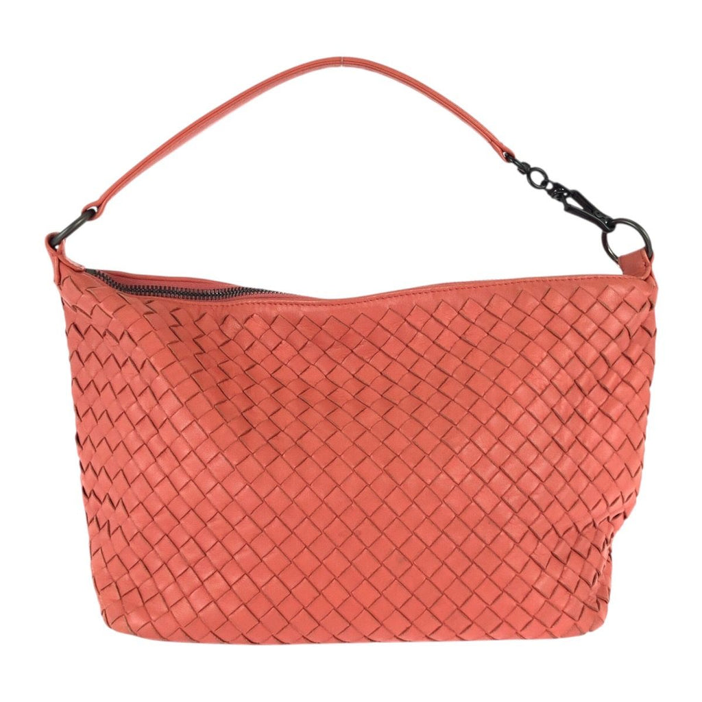 Bottega Veneta Intrecciato Pink Salmon Leather Shoulder Bag — view 2
