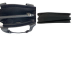 Prada Tessuto Black Silver Leather Nylon Tote — view 9