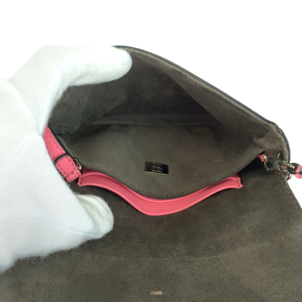 Fendi Monster Star Micro Baguette Pink Silver Shoulder Bag — view 8