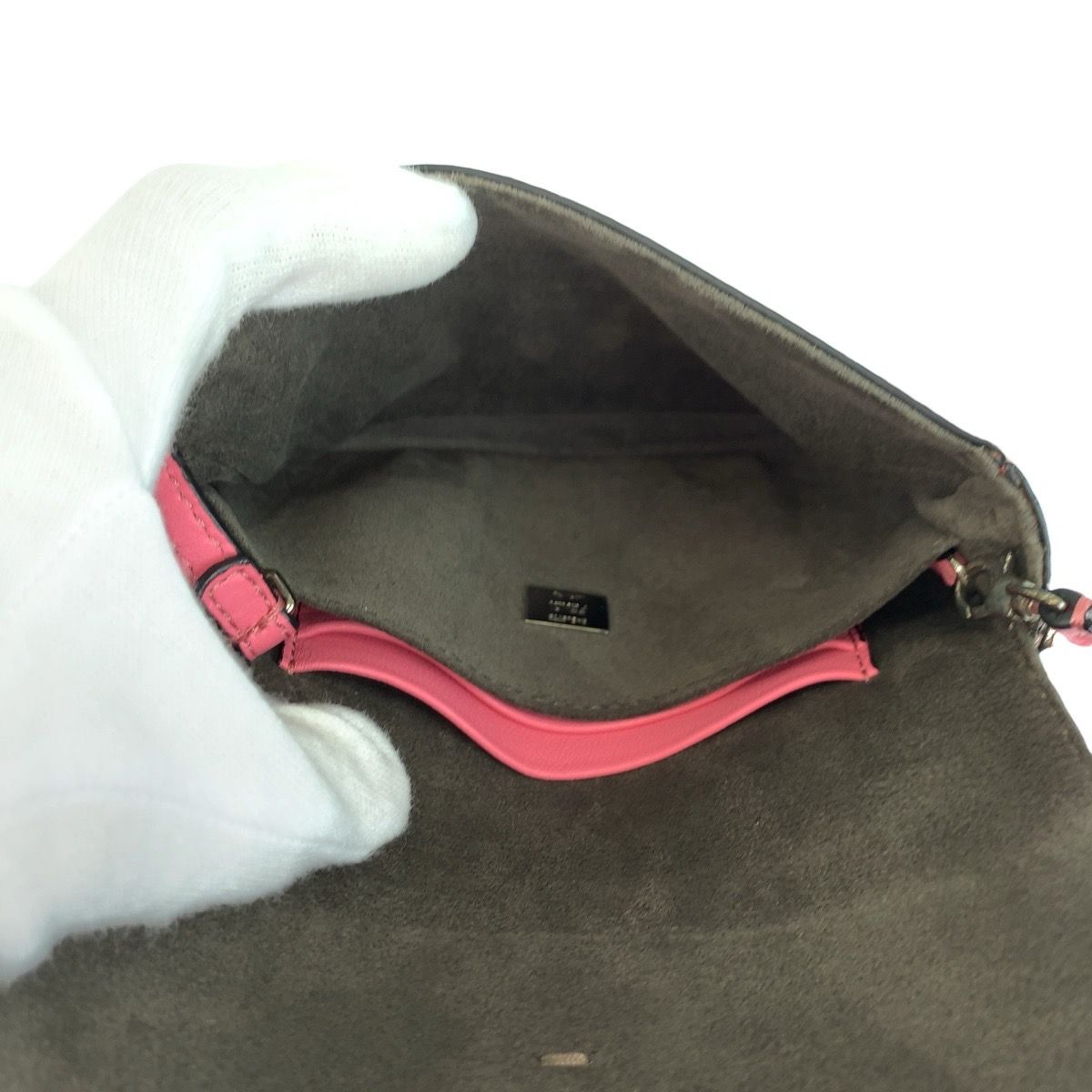 Fendi Monster Star Micro Baguette Pink Silver Shoulder Bag — view 8