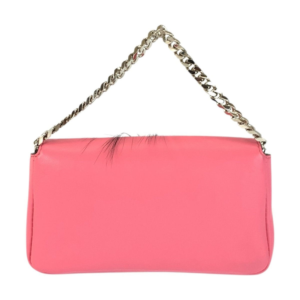 Fendi Monster Star Micro Baguette Pink Silver Shoulder Bag — view 2