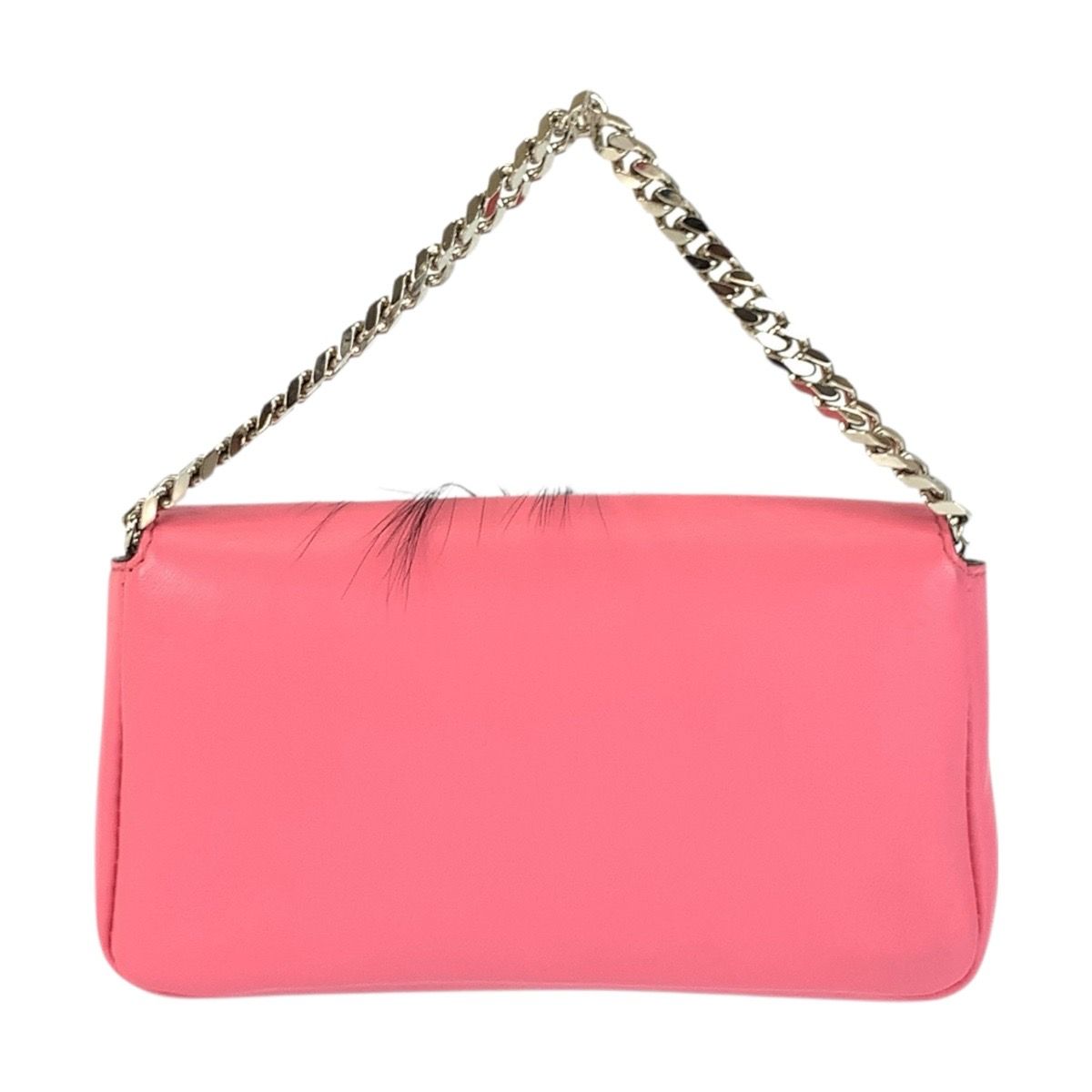 Fendi Monster Star Micro Baguette Pink Silver Shoulder Bag — view 2