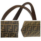 Fendi Vintage Zucca Brown Canvas Leather 71 1 991 Tote Shoulder Bag — view 5