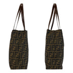Fendi Vintage Zucca Brown Canvas Leather 71 1 991 Tote Shoulder Bag — view 7