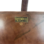 Fendi Vintage Zucca Brown Gold Canvas Leather Shoulder Bag Pochette — view 3