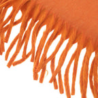 Hermes Logo Cashmere Orange Scarf — view 8