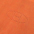 Hermes Logo Cashmere Orange Scarf — view 4