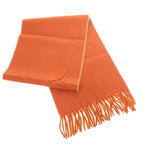 Hermes Logo Cashmere Orange Scarf — view 2