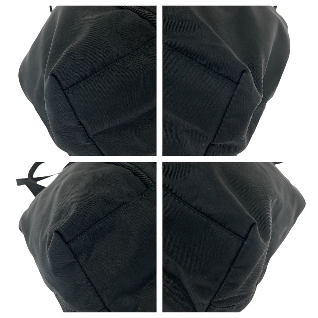 Prada Tessuto Black Silver Nylon Shoulder Bag Tote — view 3