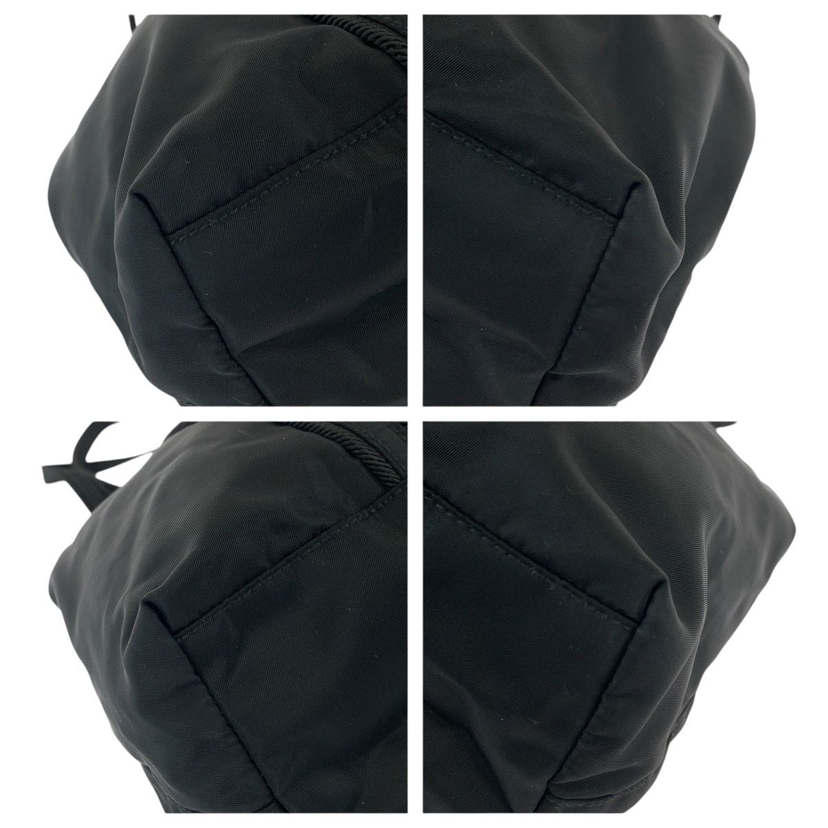Prada Tessuto Black Silver Nylon Shoulder Bag Tote — view 3