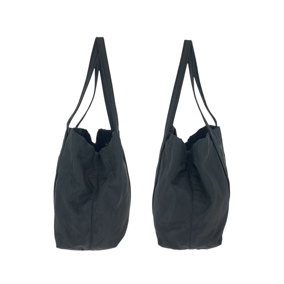 Prada Tessuto Black Silver Nylon Shoulder Bag Tote — view 7