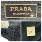 Prada Tessuto Black Silver Nylon Shoulder Bag Tote — view 4